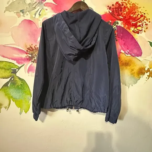 Mine Los Angeles Jacket Womens L Blue Lightweight Stretch Hooded Pockets Casual - Picture 4 of 5